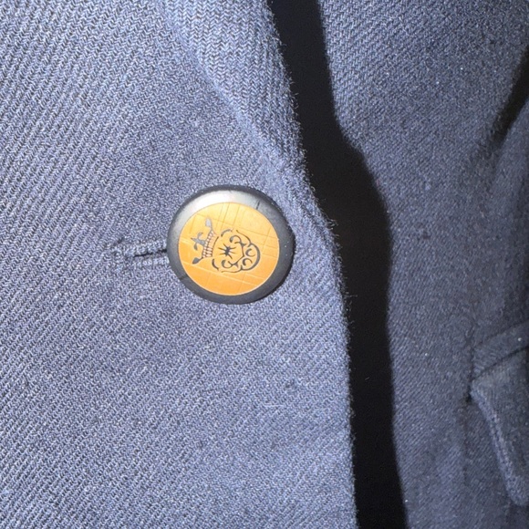 Willi Smith Navy Linen Women's Blazer Medium - Picture 3 of 12